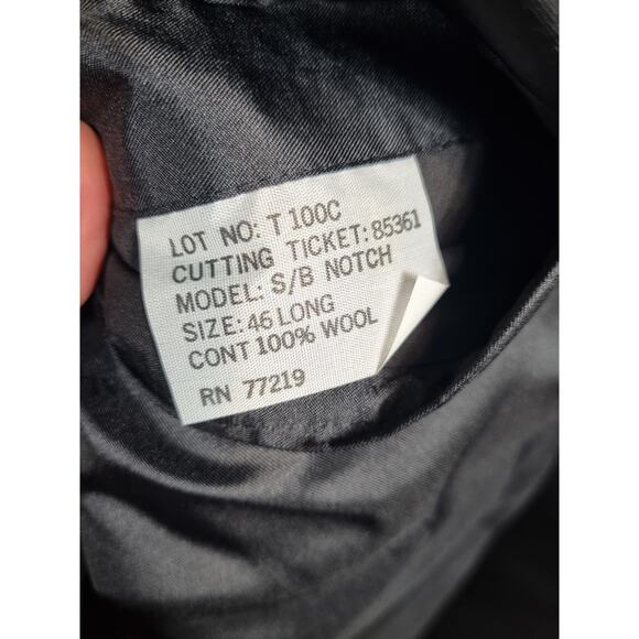 Pierre Balmain Wool Blazer Jacket Mens Size 46L Black Single Breasted Casual - Picture 9 of 9